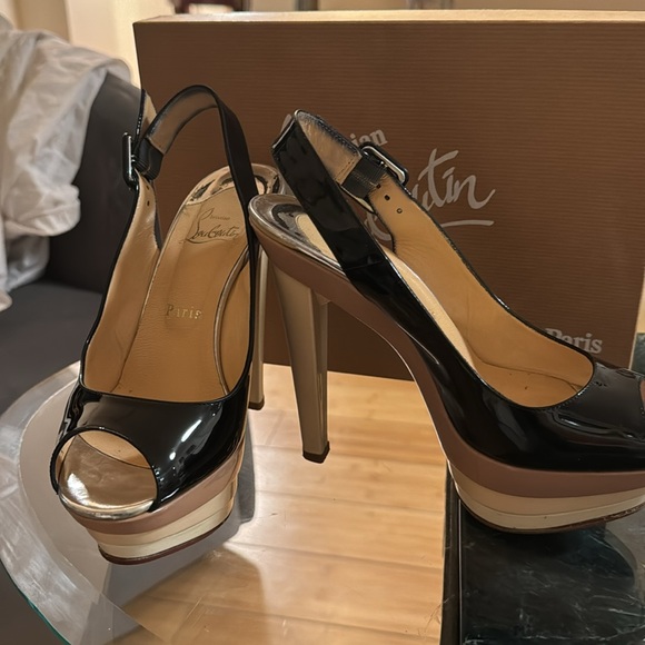 Christian Louboutin Palais Royal 140 Python Platform Heels Pumps - Picture 5 of 6